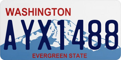 WA license plate AYX1488