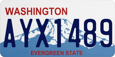 WA license plate AYX1489