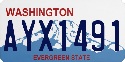 WA license plate AYX1491