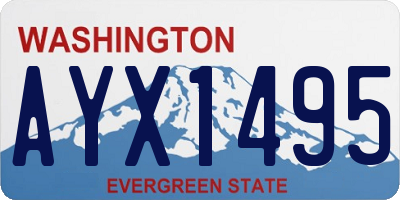 WA license plate AYX1495