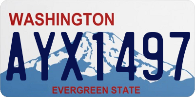 WA license plate AYX1497