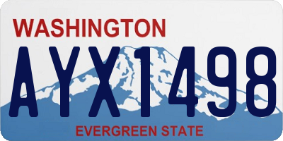 WA license plate AYX1498