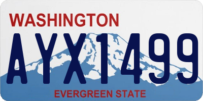 WA license plate AYX1499