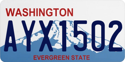 WA license plate AYX1502