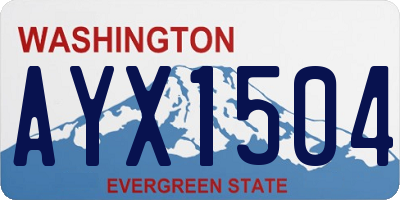 WA license plate AYX1504