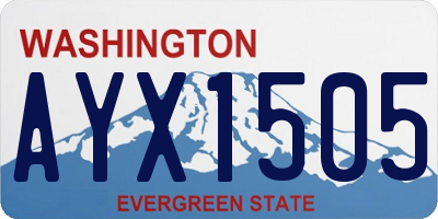 WA license plate AYX1505