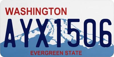 WA license plate AYX1506