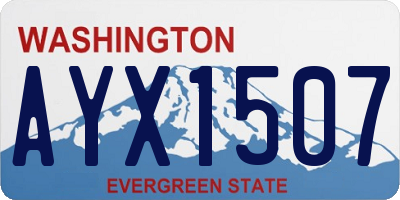 WA license plate AYX1507