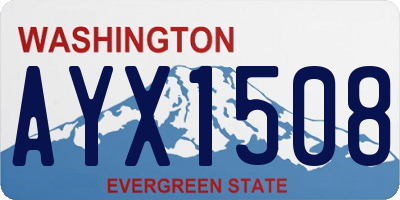 WA license plate AYX1508