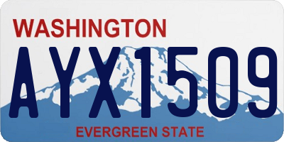 WA license plate AYX1509