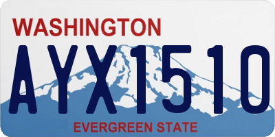 WA license plate AYX1510