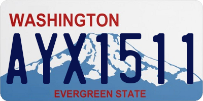 WA license plate AYX1511