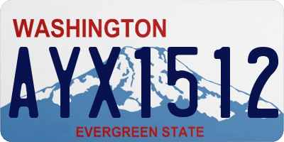 WA license plate AYX1512