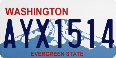 WA license plate AYX1514