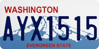 WA license plate AYX1515