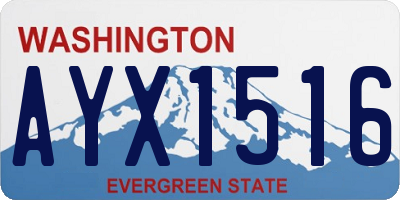 WA license plate AYX1516