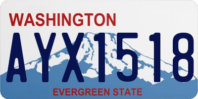 WA license plate AYX1518