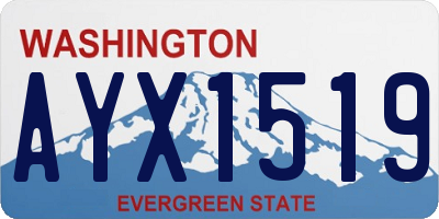 WA license plate AYX1519