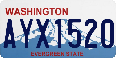 WA license plate AYX1520