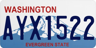 WA license plate AYX1522