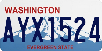 WA license plate AYX1524