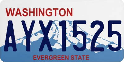 WA license plate AYX1525