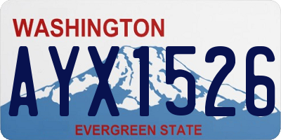 WA license plate AYX1526