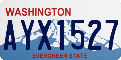 WA license plate AYX1527