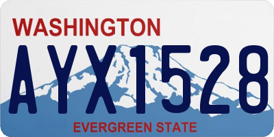 WA license plate AYX1528