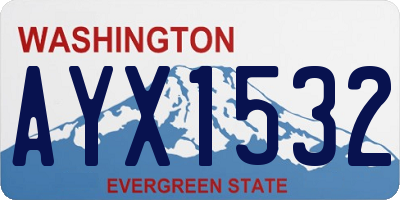 WA license plate AYX1532