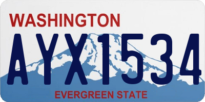 WA license plate AYX1534