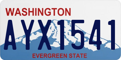 WA license plate AYX1541