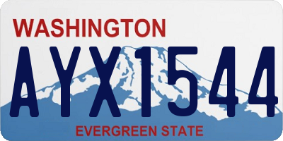 WA license plate AYX1544