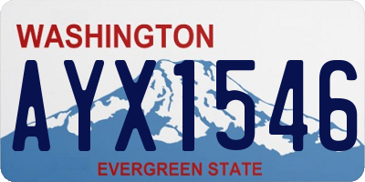 WA license plate AYX1546