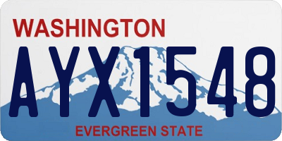 WA license plate AYX1548