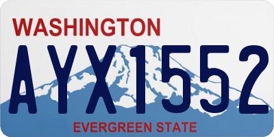 WA license plate AYX1552