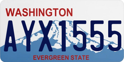 WA license plate AYX1555