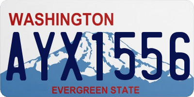 WA license plate AYX1556