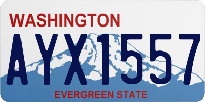 WA license plate AYX1557