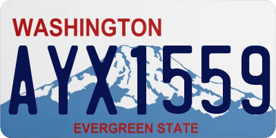 WA license plate AYX1559