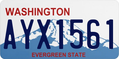 WA license plate AYX1561