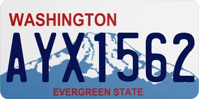 WA license plate AYX1562