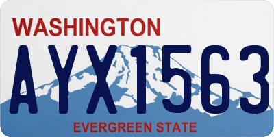 WA license plate AYX1563