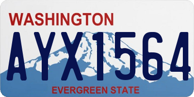 WA license plate AYX1564