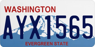 WA license plate AYX1565