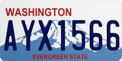 WA license plate AYX1566