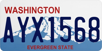 WA license plate AYX1568