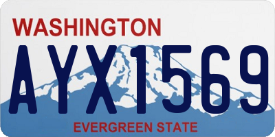 WA license plate AYX1569