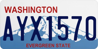 WA license plate AYX1570