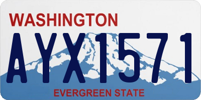 WA license plate AYX1571